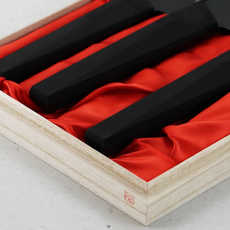 Satake - Black Zestaw 3 noży w drewnianym pudełku