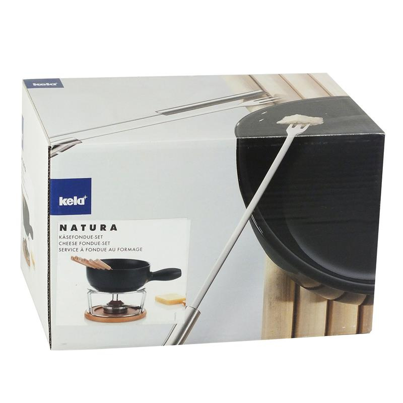 Kela - zestaw do fondue serowego, śred. 22,5 x 19 cm Natura