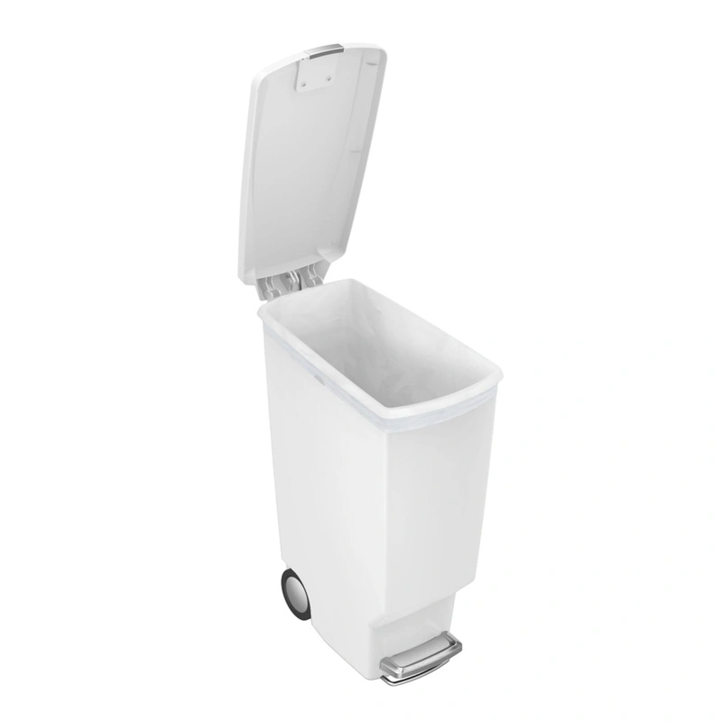 Simple Human - kosz na śmieci 40 l pedałowy Slim biały