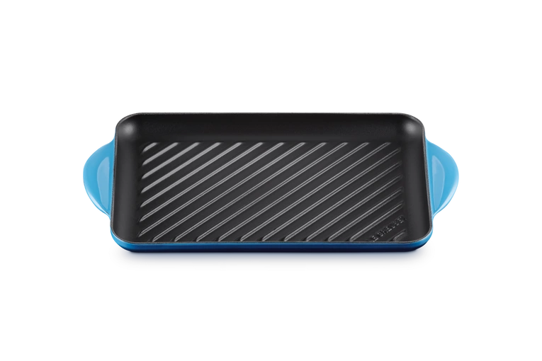 Le Creuset - patelnia żeliwna grillowa z dwoma uchwytami 32 cm Deep Teal