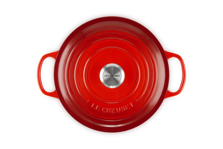 Le Creuset - brytfanna żeliwna emaliowana Signature okrągła 26 cm 5,3 l wiśniowa