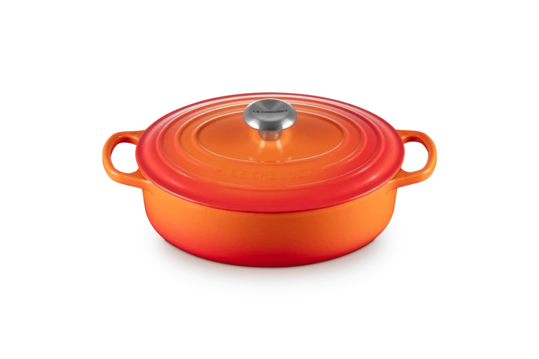 Le Creuset - brytfanna żeliwna emaliowana Signature 27 cm 3,4 l płomienna