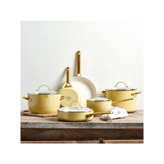 GreenPan - zestaw 10el. Garnków i patelni Padova reserve Light Yellow