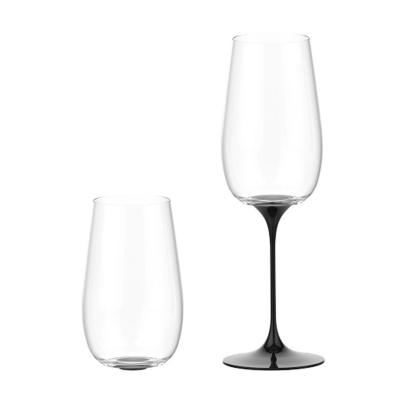 Trebonn - SplitGlass - zestaw 2 czarnych kieliszków Trento