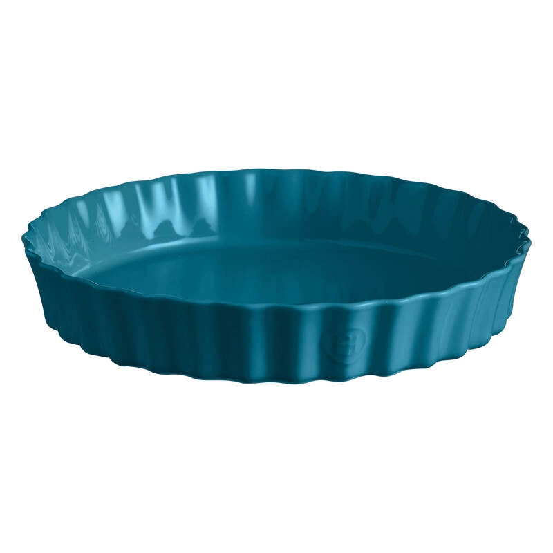 Emile Henry - Głębokie naczynie do tarty - 32 CM - morski