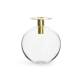 Sagaform - świecznik/wazonik, wys. 18 cm, złoty Interior