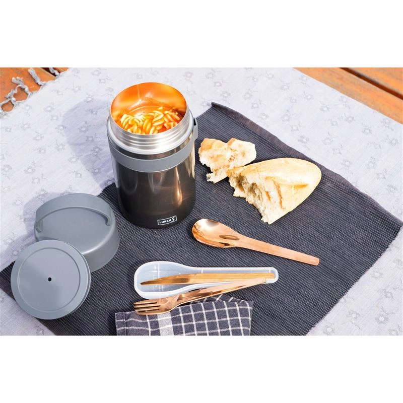 Lurch - pojemnik termiczny, śred. 10,5 x 23,5 cm, 0,8 l, antracytowy Iso-Pot 2.0