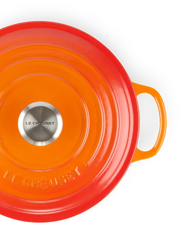 Le Creuset - brytfanna żeliwna emaliowana Signature okrągła 26 cm 5,3 l płomienna