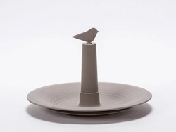 Urbalive - FINCH Karmnik dla ptaków 32 cm, jasnoszary