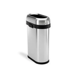 simplehuman - Kosz na śmieci 50L OPEN SLIM- stal matowa