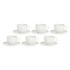 La Porcellana Bianca - Zestaw 6 filiżanek do kawy ze spodkiem 80 ml Corte