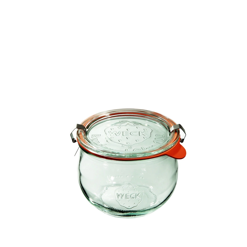 WECK - Słoik Tulpe 580 ml z pokrywką, uszczelką i 2 zapinkami - 6 szt