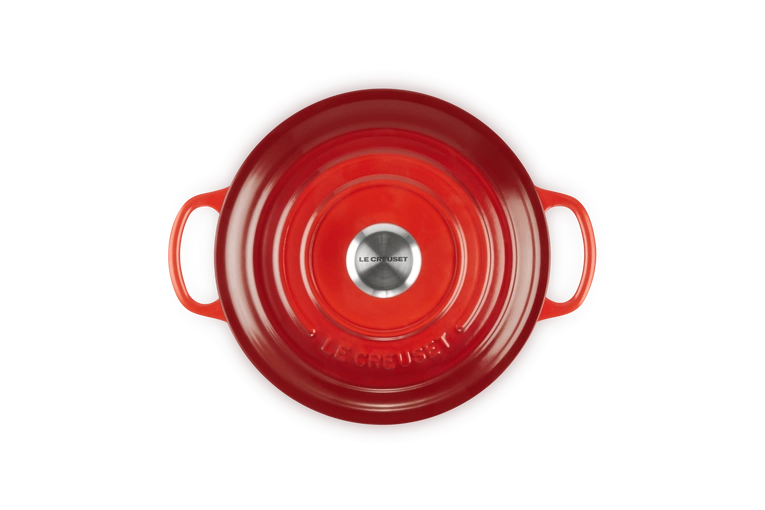 Le Creuset - garnek żeliwny emaliowany Signature 20 cm 2,4 l wiśniowa