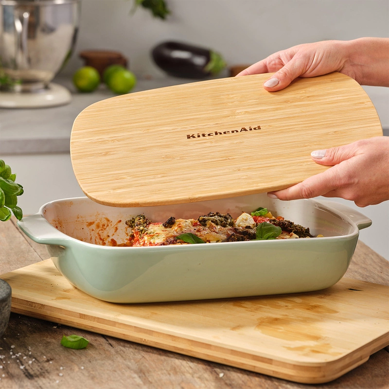 KitchenAid - ceramiczna brytfanna z przykrywką L - Pistachio