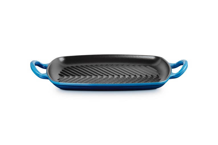 Le Creuset - patelnia żeliwna grillowa z dwoma uchwytami 30 cm Azure
