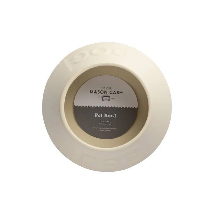 Mason Cash - Miska 21cm. dla psa kremowa, Non Tip Lettered