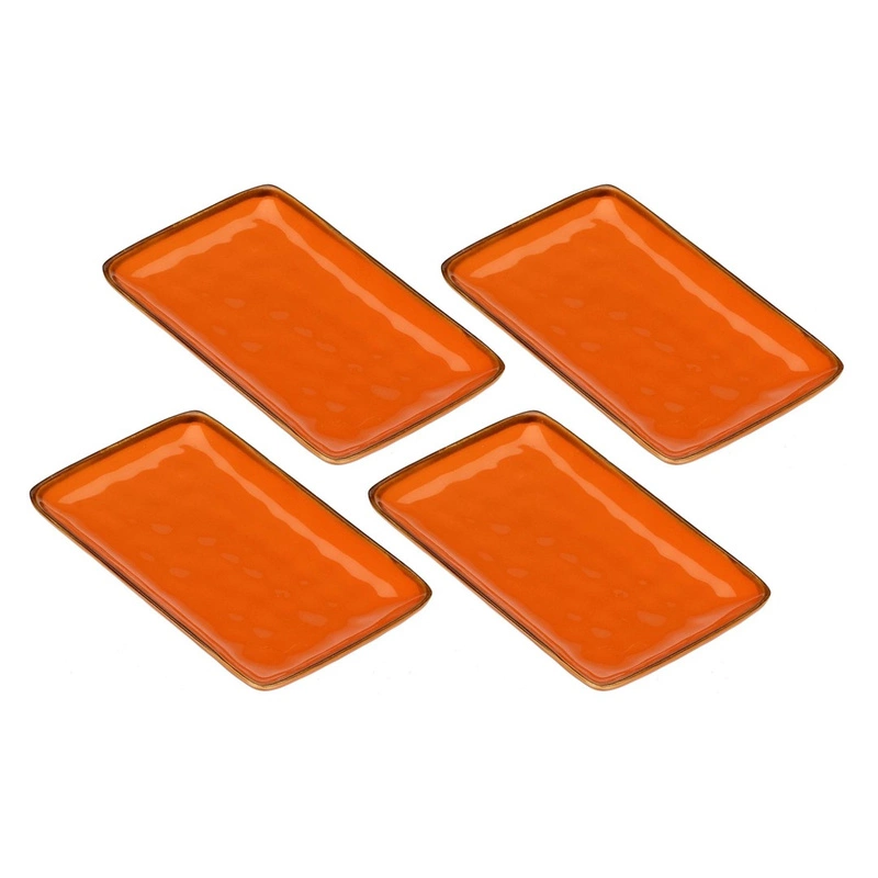 Rose&Tulipani - zestaw 4 tac prostokątnych 20x13 cm Concerto Arancione