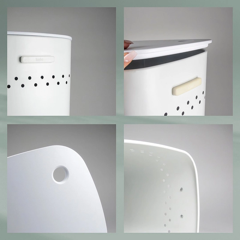 Kela - Kosz na pranie z siedziskiem 60l.biały Malaga