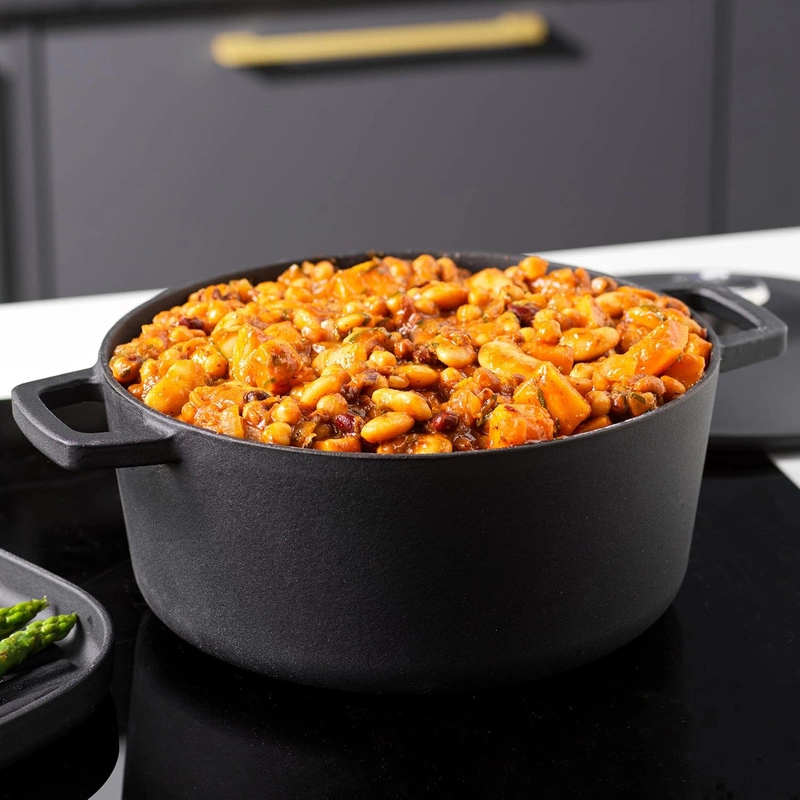 Fissler -Garnek żeliwny 24 cm 4,2 l czarny