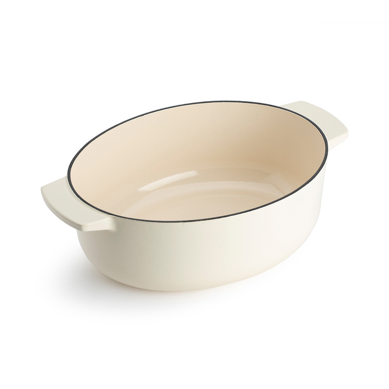 KitchenAid - garnek żeliwny owalny 5,6L Almond Cream