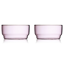 Lyngby Glas - Miski Torino 12 cm 2 sztuki różowe