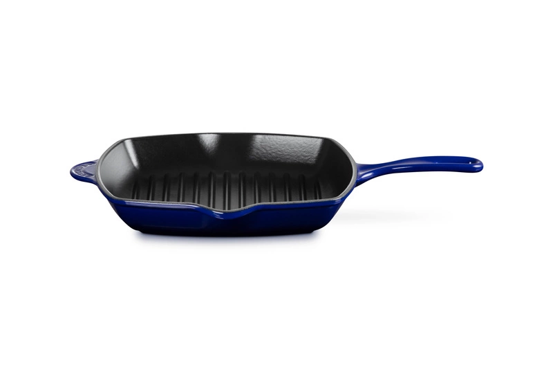Le Creuset - patelnia żeliwna grillowa z dwoma uchwytami 26 cm Indigo