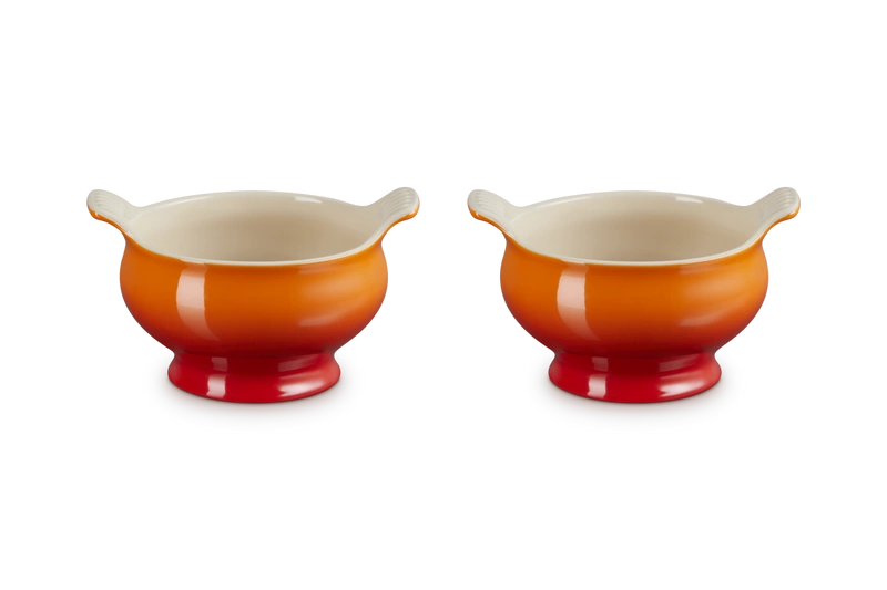 Le Creuset - Zestaw 2 Bulionówek 600ml płomienny