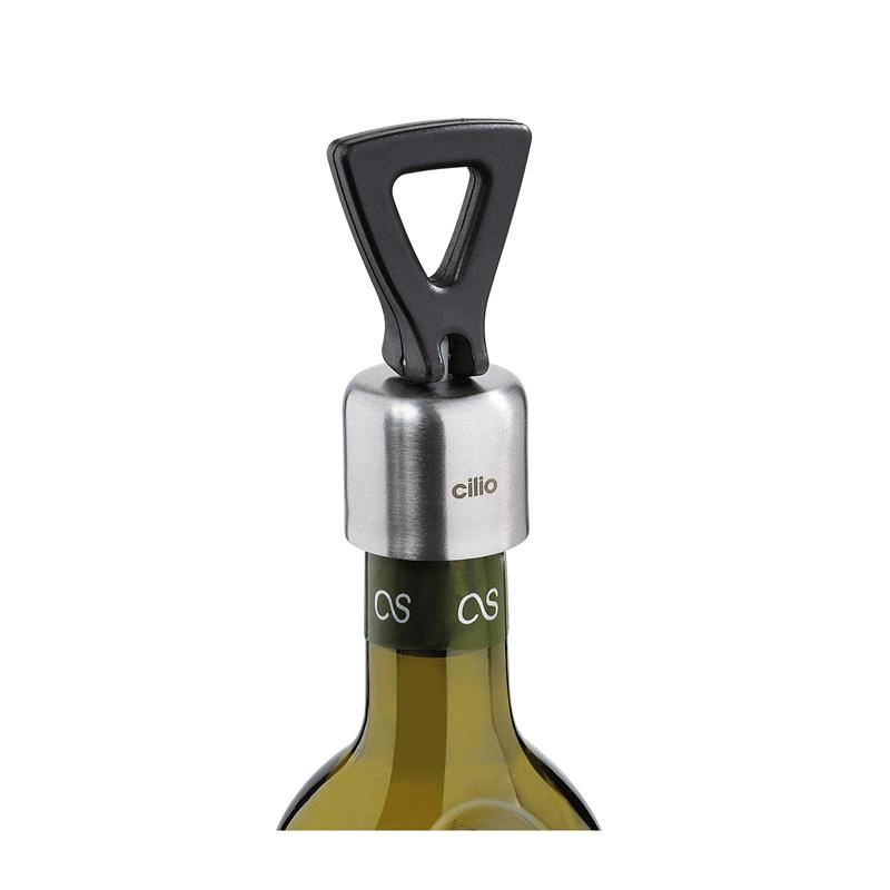 Cilio - korek do wina na dźwignię, stal nierdzewna, śred. 4 x 8,5 cm Leva