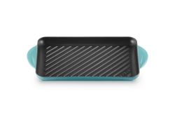 Le Creuset - patelnia żeliwna grillowa z dwoma uchwytami 32 cm Karaibska