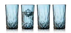 Lyngby Glas - Szklanki do koktajli Sorrento 380 ml 4 sztuki niebieskie