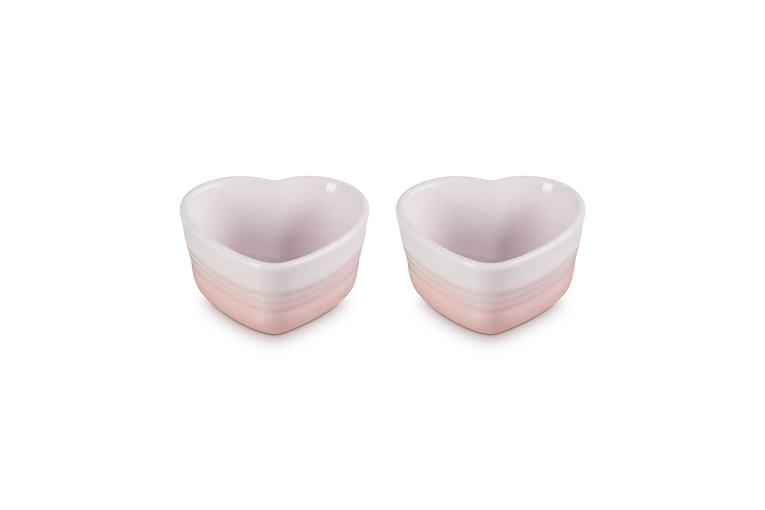 Le Creuset - Zestaw 2 Foremek Serce 300 ml Shell Pink