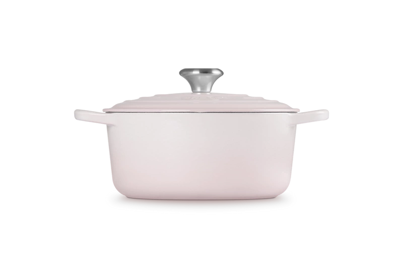 Le Creuset - garnek żeliwny Signature 24 cm 4,2 l shell pink