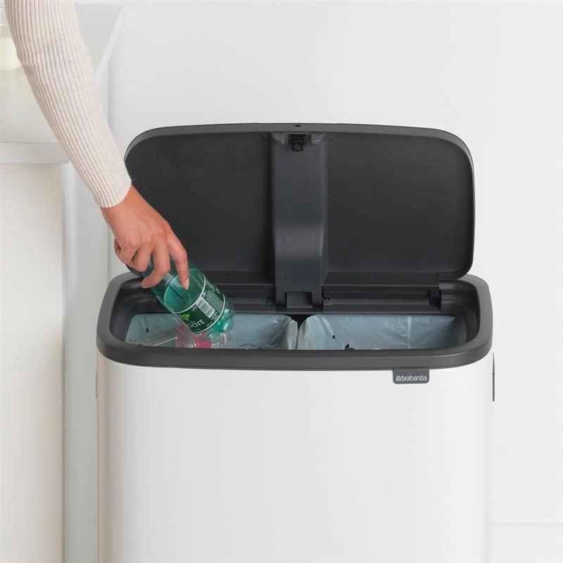 Brabantia - kosz na śmieci Bo Touch Bin 60L (2 x 30) biały
