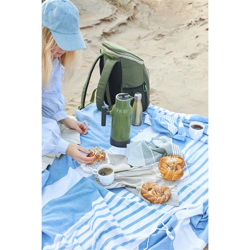 Sagaform - serwetki Ella Hamam, 4 szt., 45 x 45 cm, bawełna organiczna, niebieskie Outdoor