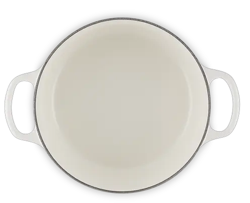 Le Creuset - brytfanna żeliwna emaliowana Signature okrągła 22 cm 3,3 l biały