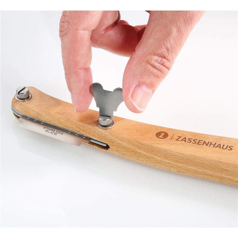 Zassenhaus - nożyk do nacinania chleba, drewno bukowe/stal nierdzewna, 5 wymiennych ostrzy, dł. 19 cm