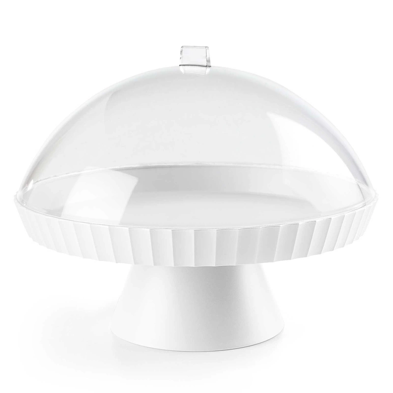 Blim Plus - AGORA Patera do ciasta z pokrywą biała