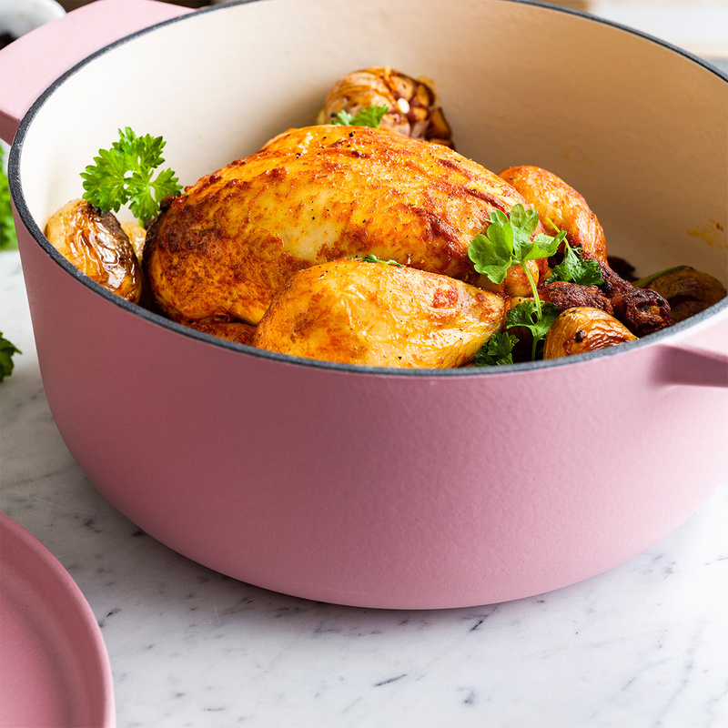 KitchenAid - garnek żeliwny 5,2L Dried Rose