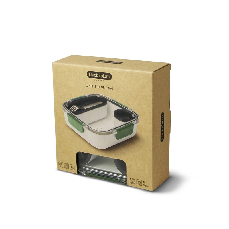 Black & Blum - Lunch box kwadratowy, oliwkowy