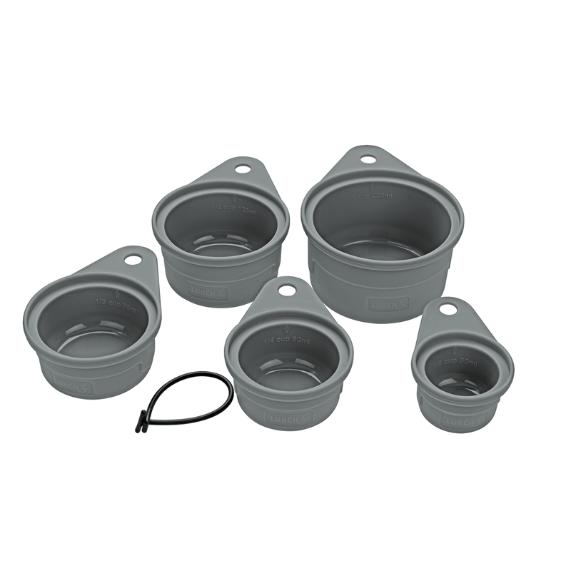 Lurch - zestaw miarek silikonowych, 5 szt., szare FlexiForm