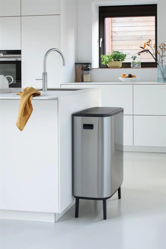 Brabantia - Kosz na śmieci Touch Bin Bo 2x30l Stalowy mat
