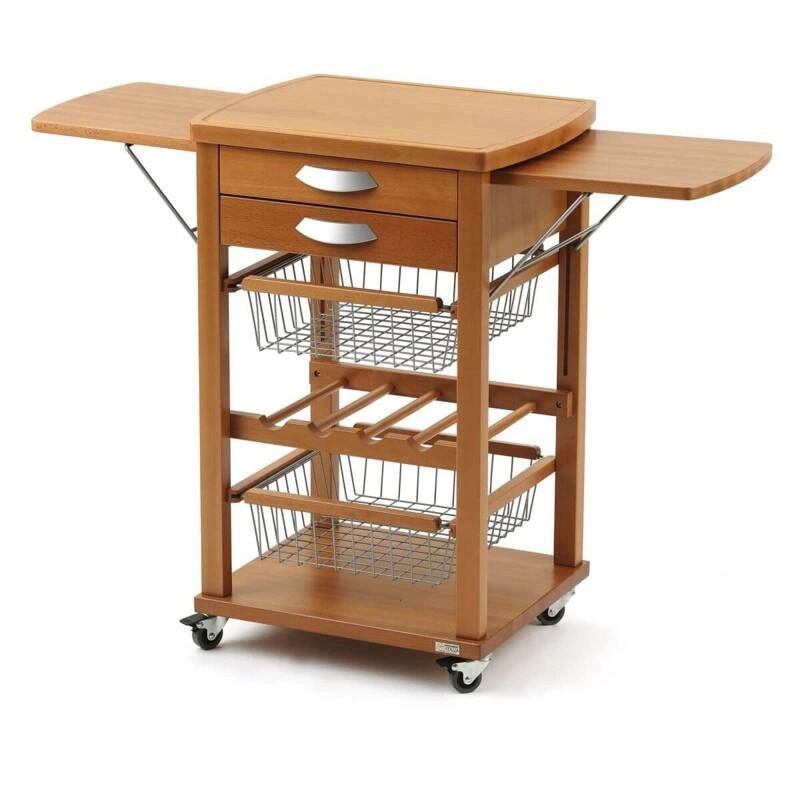 ARREDAMENTI - SANTIAGO Wózek kuchenny - 55 x 45 cm, Brązowy