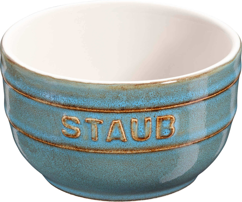 Staub - zestaw 4 ramekinów okrągłych 9 cm, antyczny turkusowy XS-MINIS