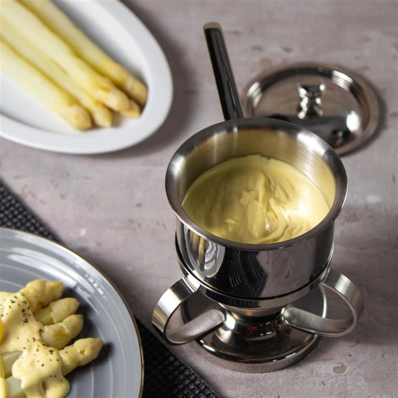 Spring - zestaw do utrzymywania temperatury sosów, stal nierdzewna, 0,5 l, wys. 17 cm, śred. 10 cm CRISTAL