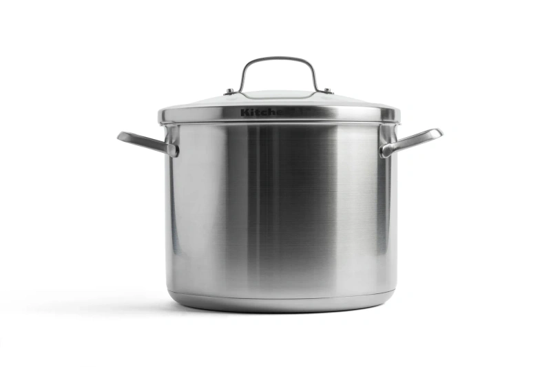 KitchenAid - Garnek stalowy 24 cm 8 l z pokrywką