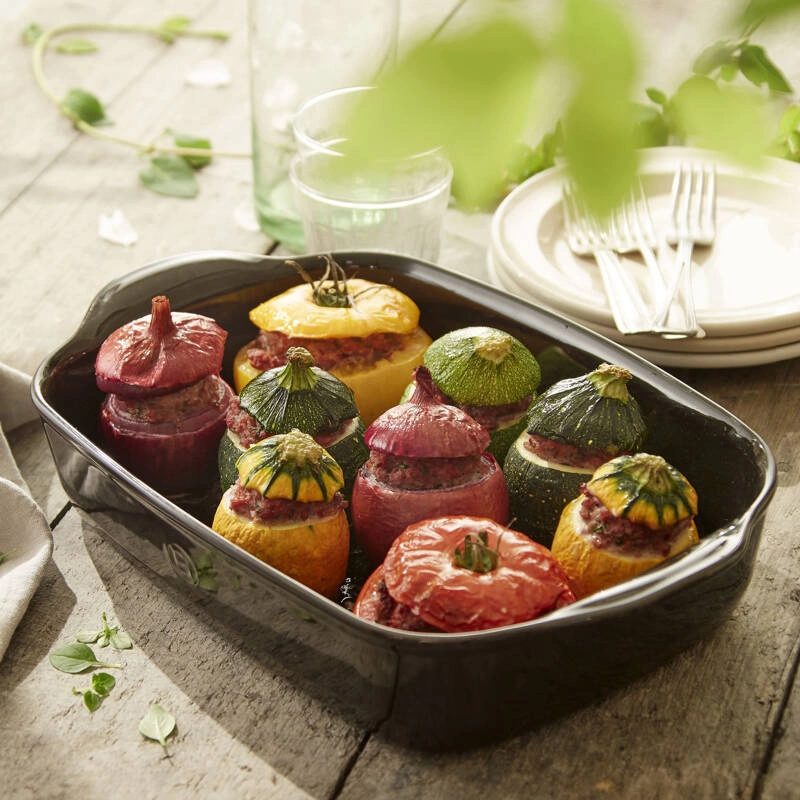 Emile Henry - Prostokątne naczynie do zapiekania 30x19cm - morski