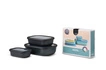 Mepal - Zestaw 3 misek Cirqula prostokątna 500 1000 2000 Black