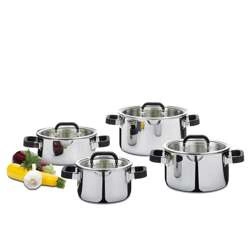 Spring - zestaw garnków, 4 el., stal nierdzewna 18/0/silikon FUSION2+