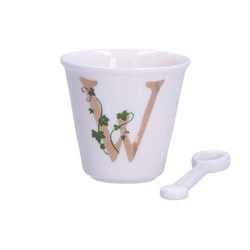 La Porcellana Bianca - filiżanka z łyżeczką 75 ml, Wzór W Unico