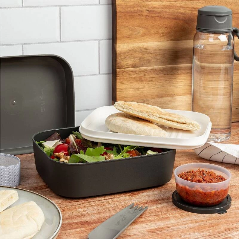 Amuse - Lunchbox 3 w 1 antracytowy